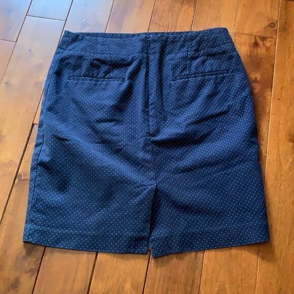 Cynthia Rowley navy polka dot pencil skirt size 2 - Picture 3 of 3